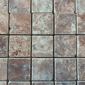 Natuursteen Mozaïekmatjes Red Travertin – Binnen tegel outlet E