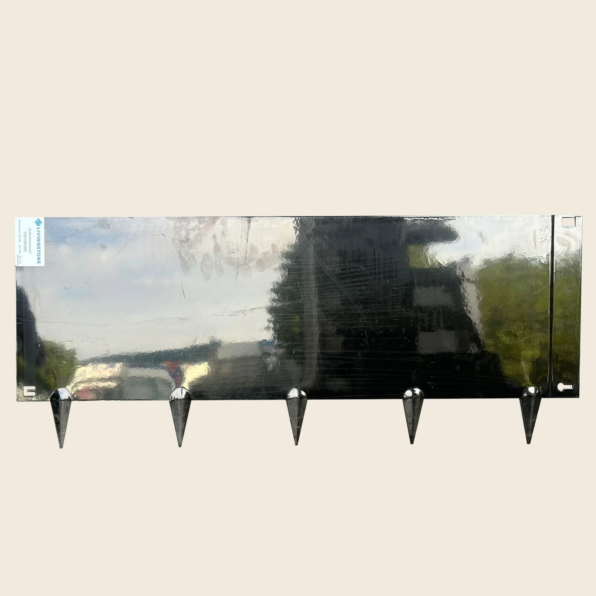 Stalen Borderrand Flexibel Zwart 40x106 cm