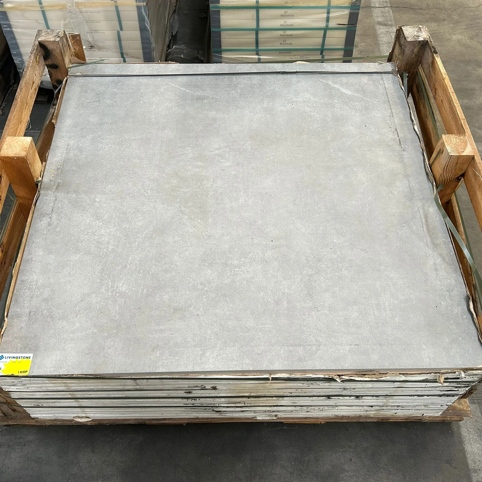 keramiek tegel 120x120x2 - grijs gevlamd - 1 koop 24,5m2
